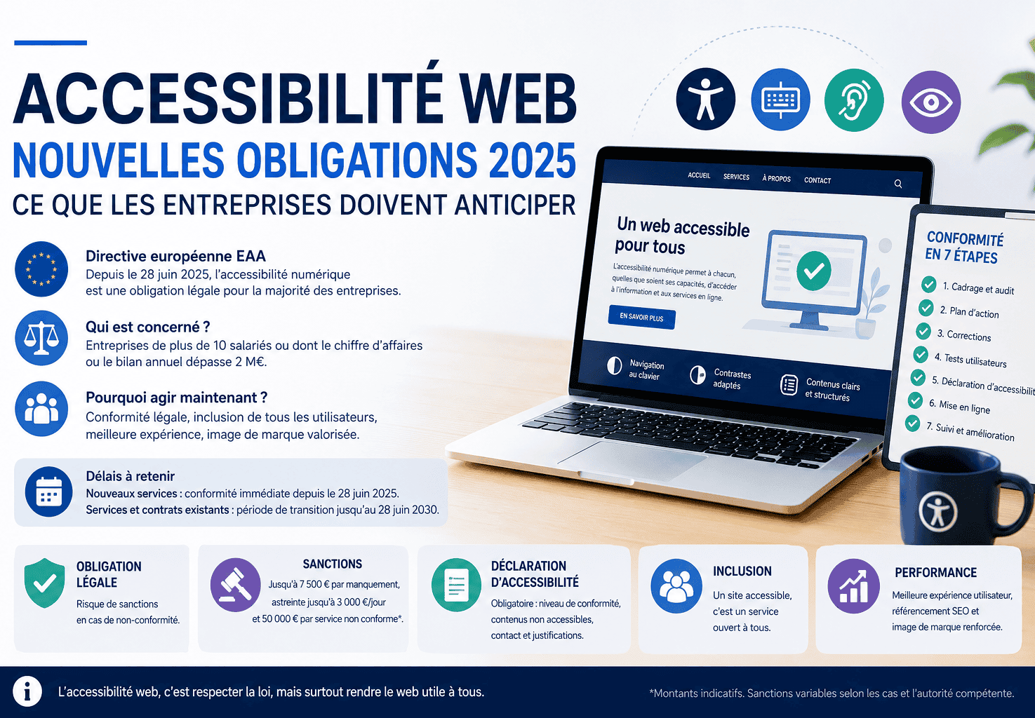 Accessibilité web Nouvelles obligations 2025 : ce que les entreprises doivent anticiper